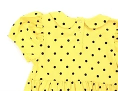 Mini Rodini yellow kjole polka dots